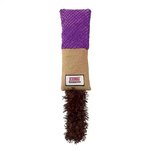 KONG - Kickeroo - Play Enticing Cat Toy, North American Premium Catnip (Colours May Vary) - Cuddler Pattern